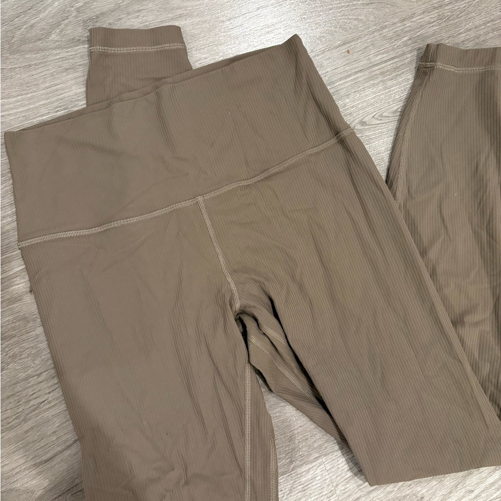 Lululemon Ribbed Leggings - Taupe
